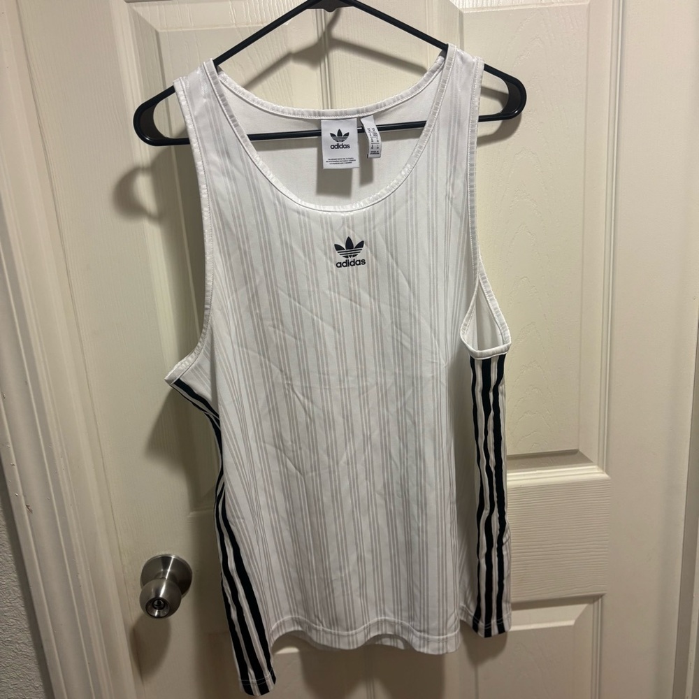 Adidas men's White Tank Top